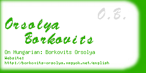 orsolya borkovits business card